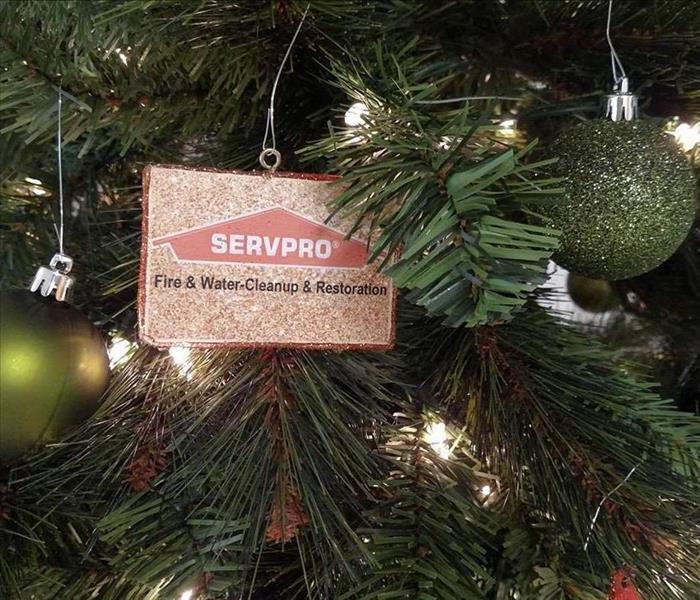 Pictured is a Christmas tree that was decorated safely by SERVPRO.